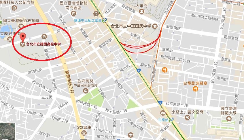 台北高校の地図